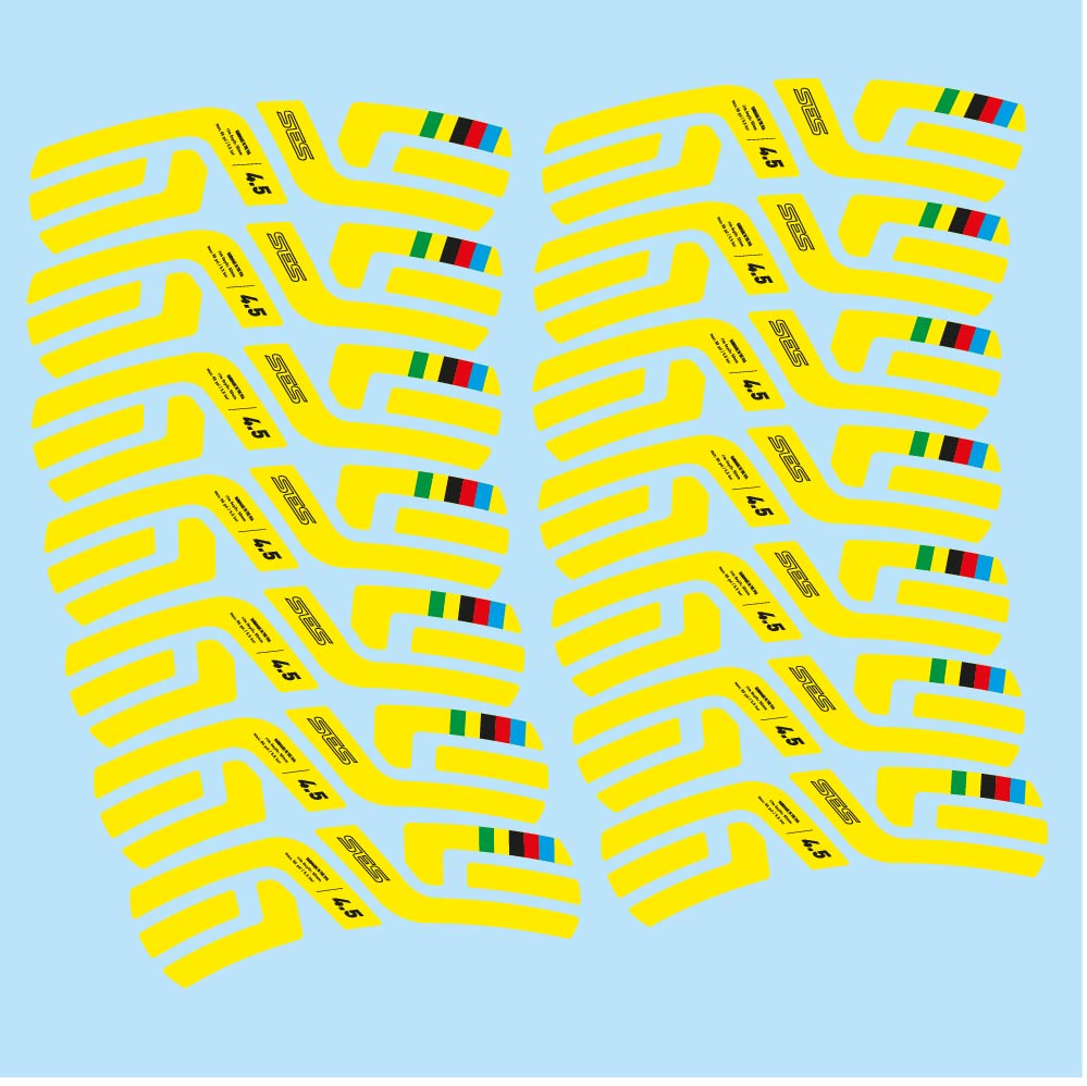 Stickers Enve SES 4.5 World Cup Uci compatibles Autocollants roues Route