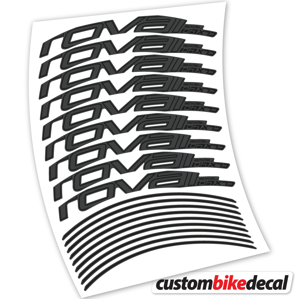 Trac Grey decal for Roval Rapide CLX40 Track brake road wheel 40mm – bike sticker vinyl