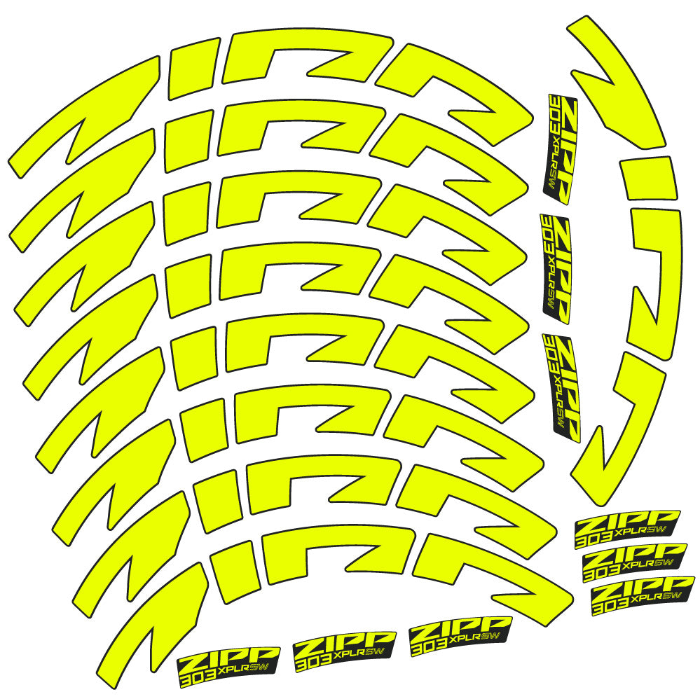 Stickers Zipp 303 XPLR SW compatibles Autocollants roues Route
