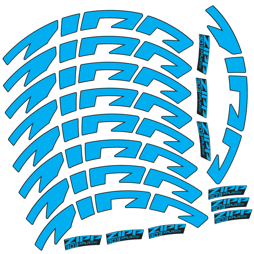 Stickers Zipp 303 XPLR SW compatibles Autocollants roues Route