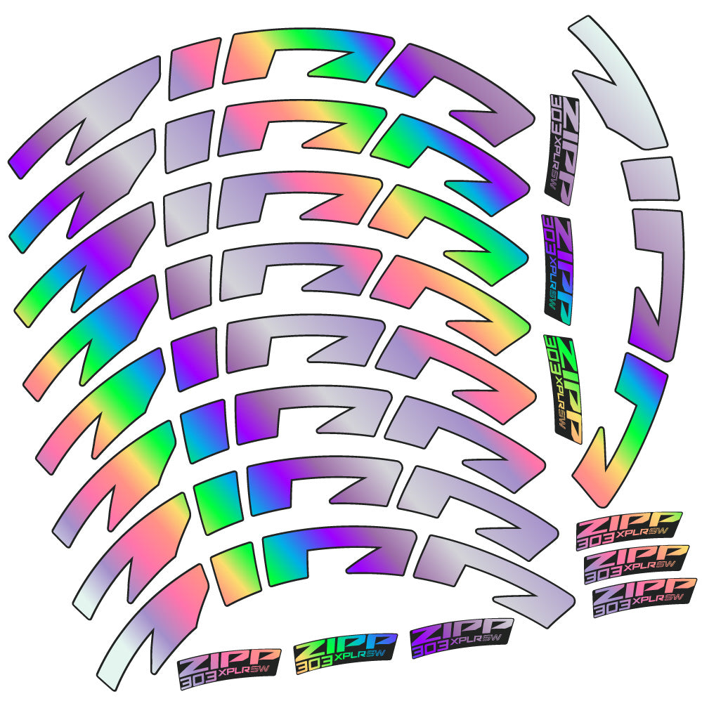 Stickers Zipp 303 XPLR SW compatibles Autocollants roues Route