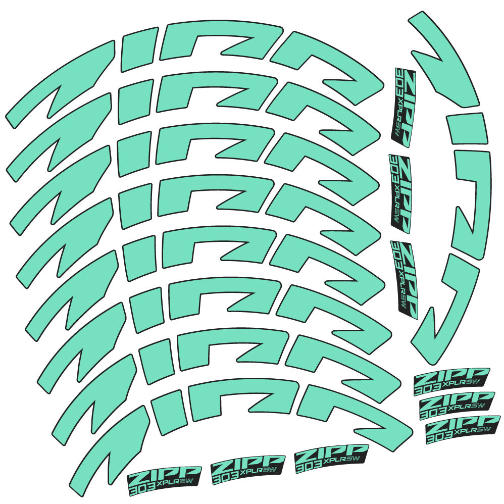 Stickers Zipp 303 XPLR SW compatibles - Autocollants roue vélo route