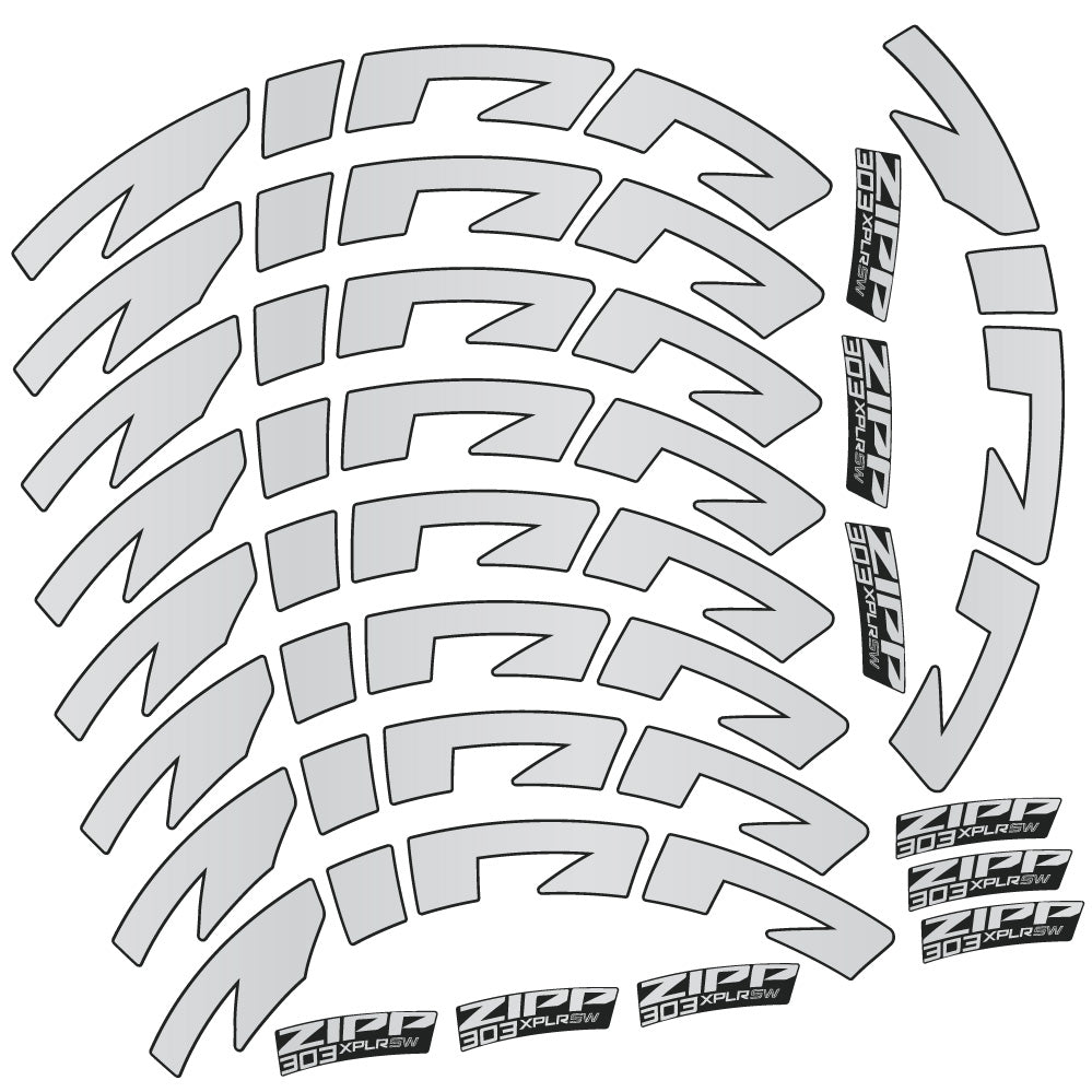 Stickers Zipp 303 XPLR SW compatibles Autocollants roues Route