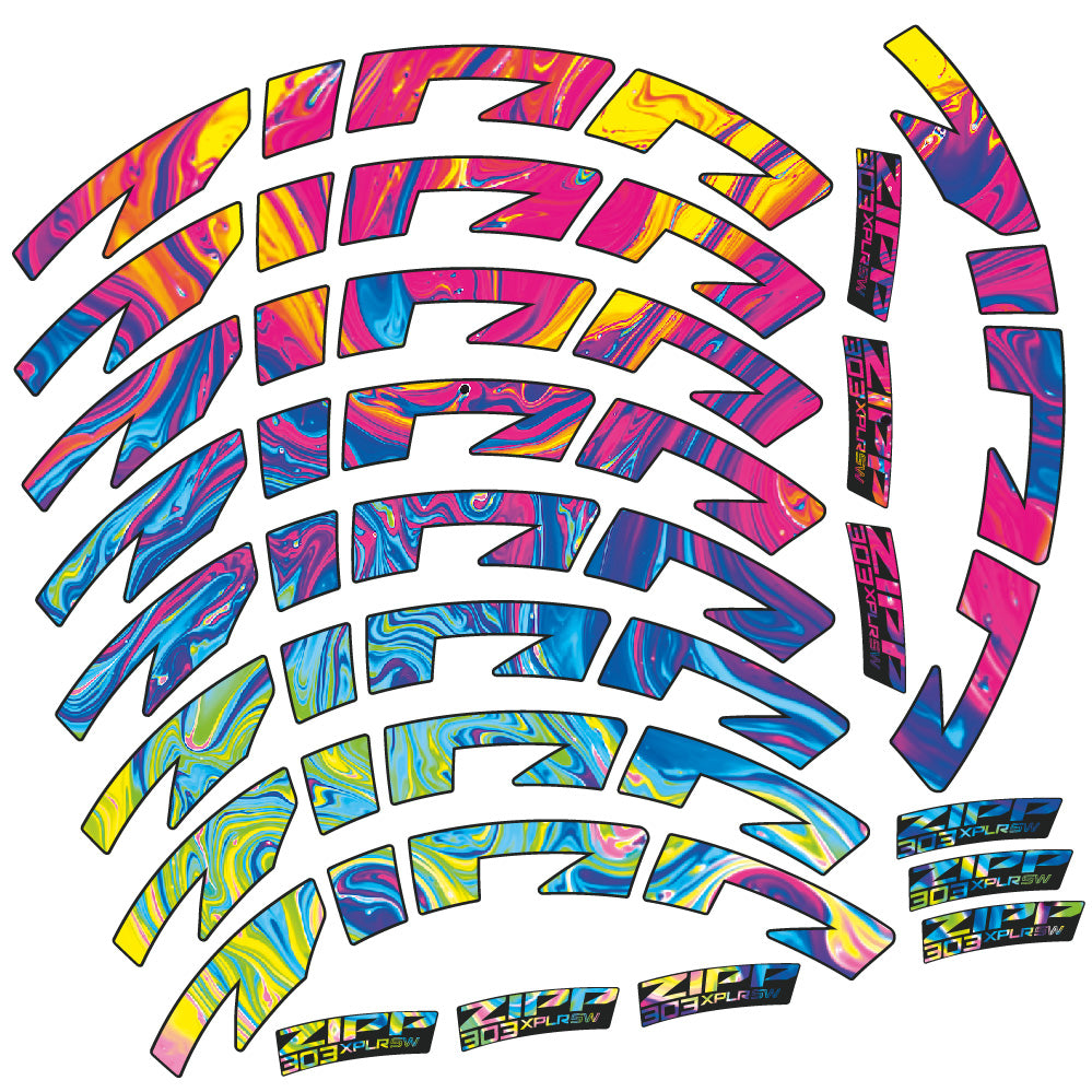 Stickers Zipp 303 XPLR SW compatibles - Autocollants roue vélo route