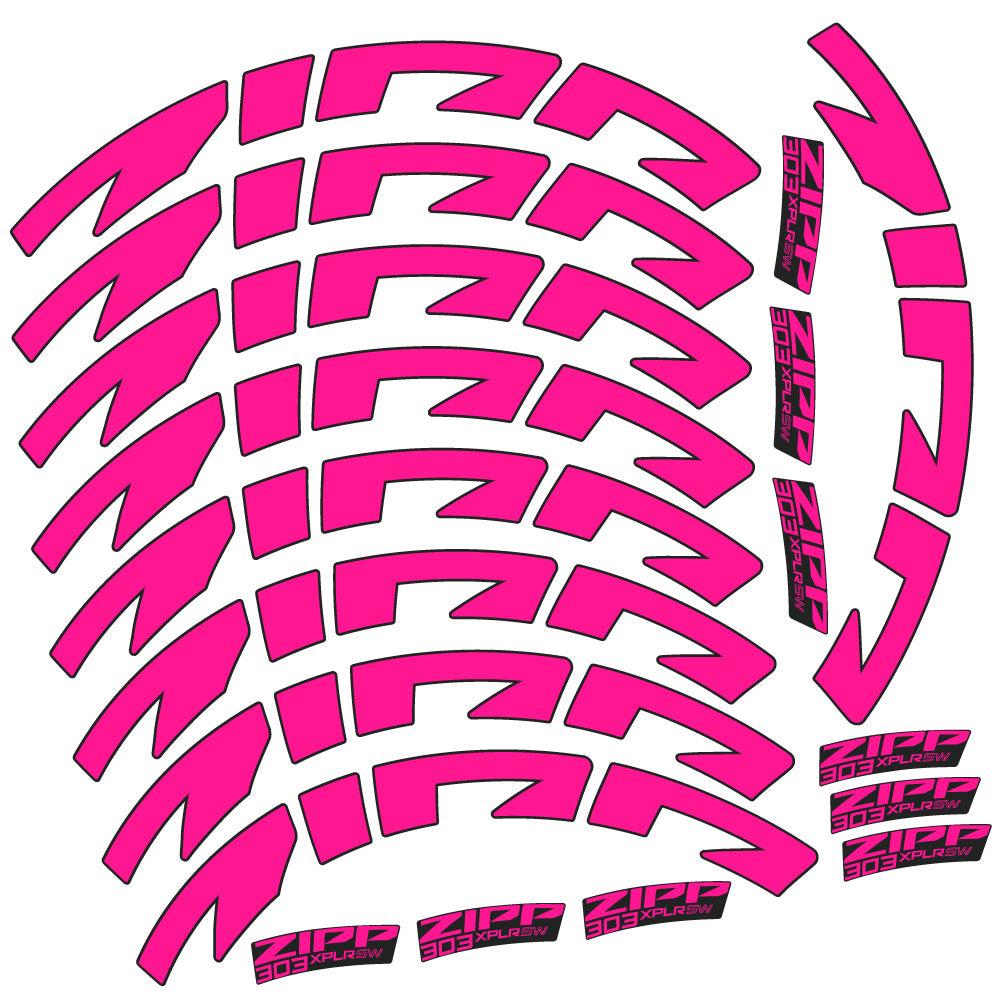 Stickers Zipp 303 XPLR SW compatibles - Autocollants roue vélo route