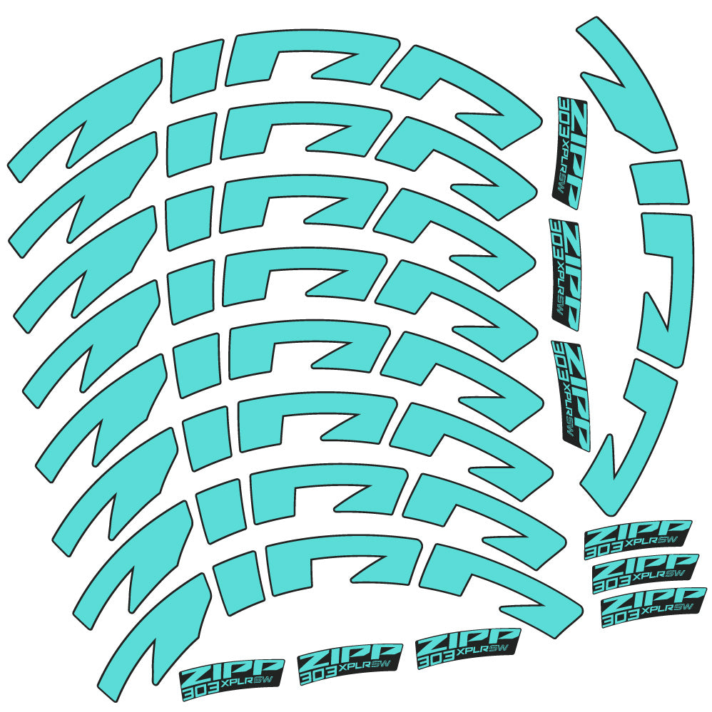 Stickers Zipp 303 XPLR SW compatibles Autocollants roues Route