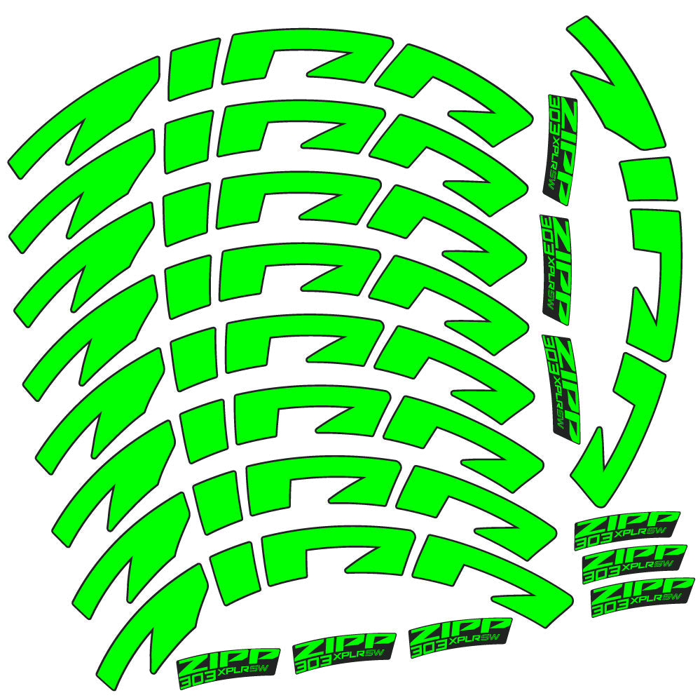 Stickers Zipp 303 XPLR SW compatibles - Autocollants roue vélo route