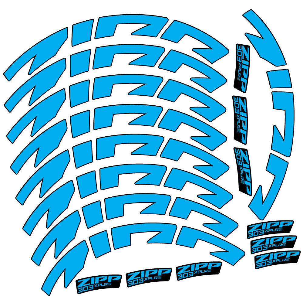 Stickers Zipp 303 XPLR S compatibles - Autocollants roue vélo route