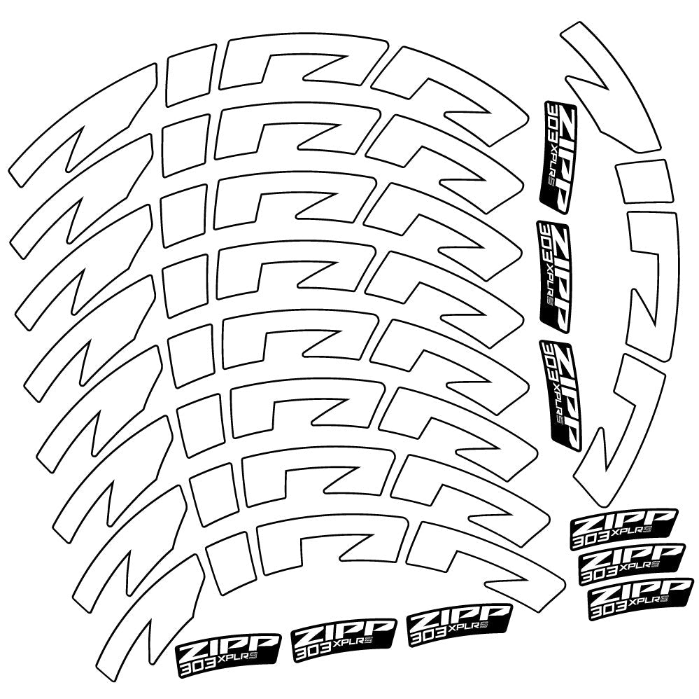 Stickers Zipp 303 XPLR S compatibles - Autocollants roue vélo route