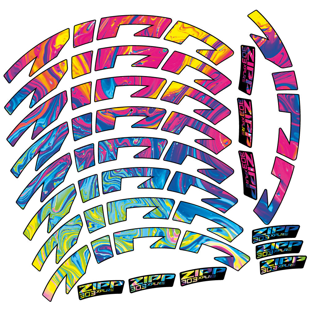 Stickers Zipp 303 XPLR S compatibles - Autocollants roue vélo route
