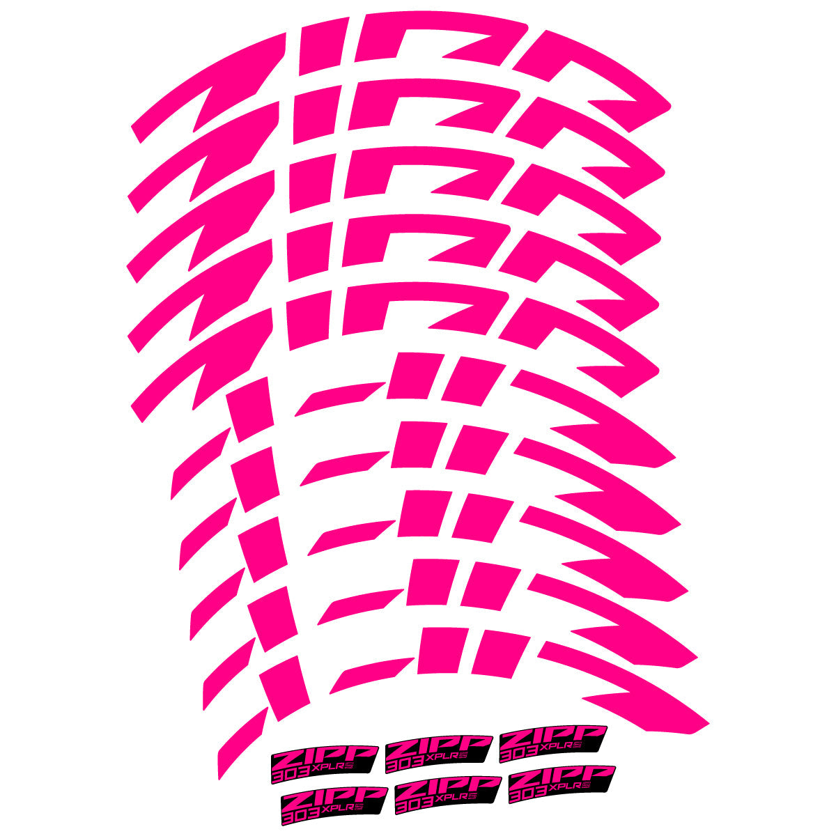 Fuchsia decal for Zipp 303 XPLR S road wheel 54mm – bike sticker vinyl