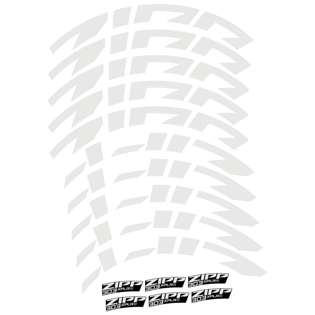 Pearl Grey decal for Zipp 303 XPLR S road wheel 54mm – bike sticker vinyl