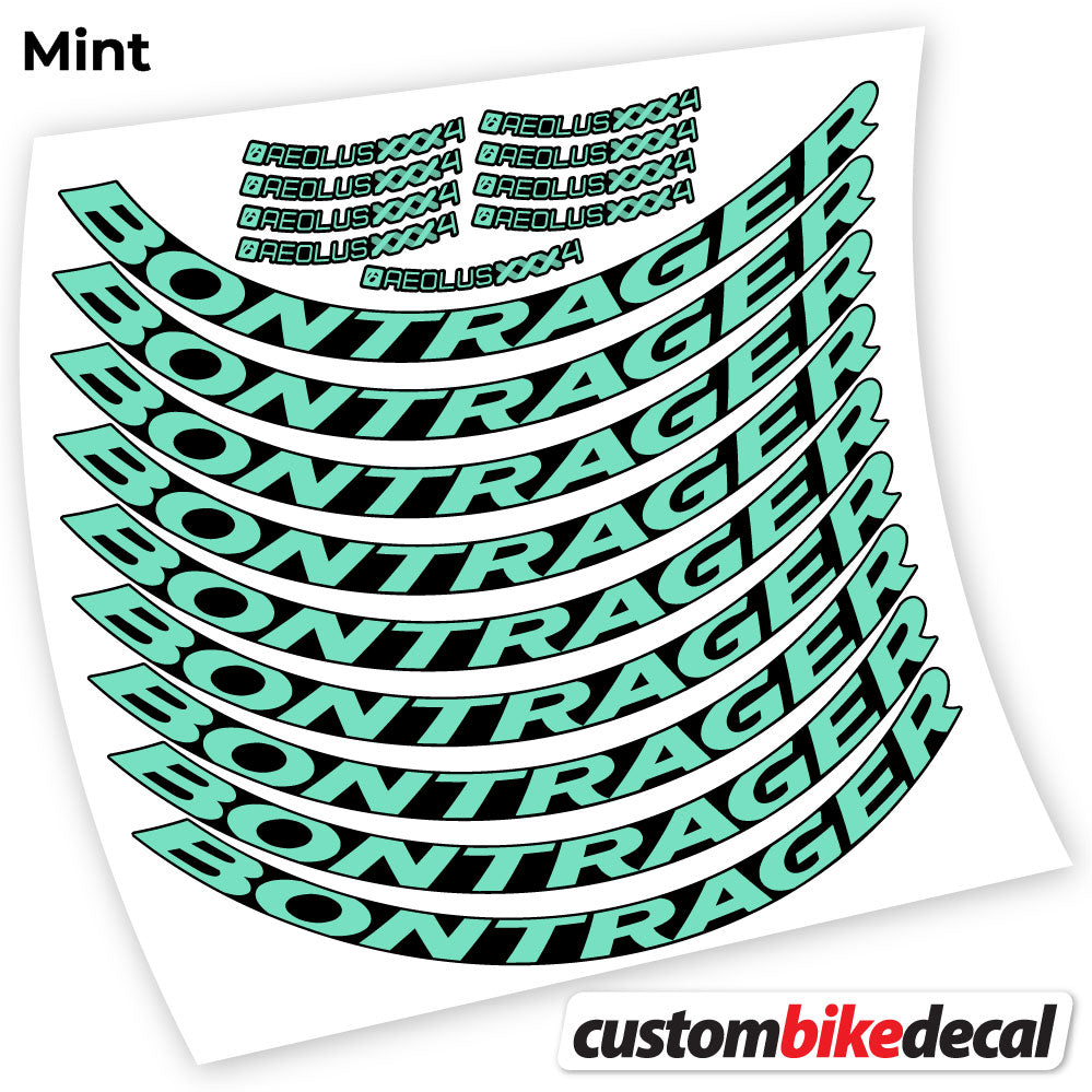 Mint decal for Bontrager Aeolus XXX4 Disc road wheel 45mm – bike sticker vinyl