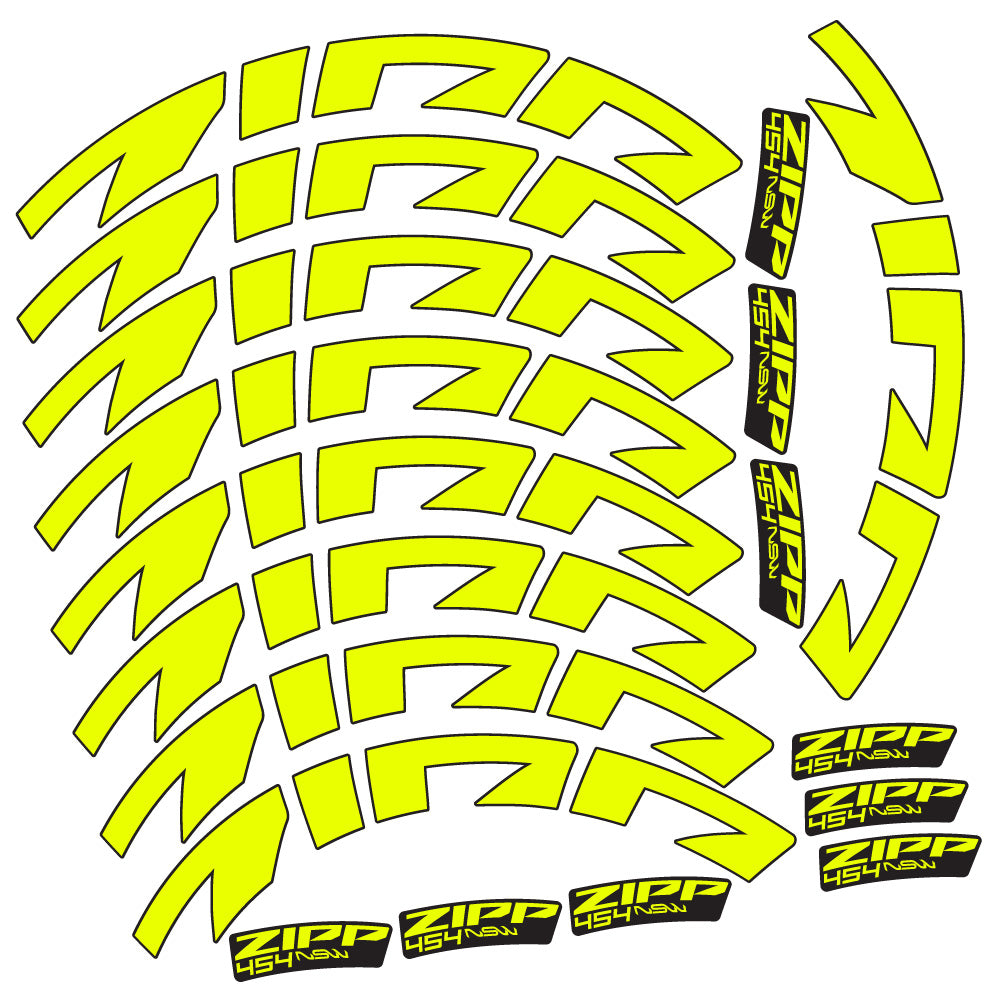Stickers Zipp 454 NSW compatibles - Autocollants roue vélo route