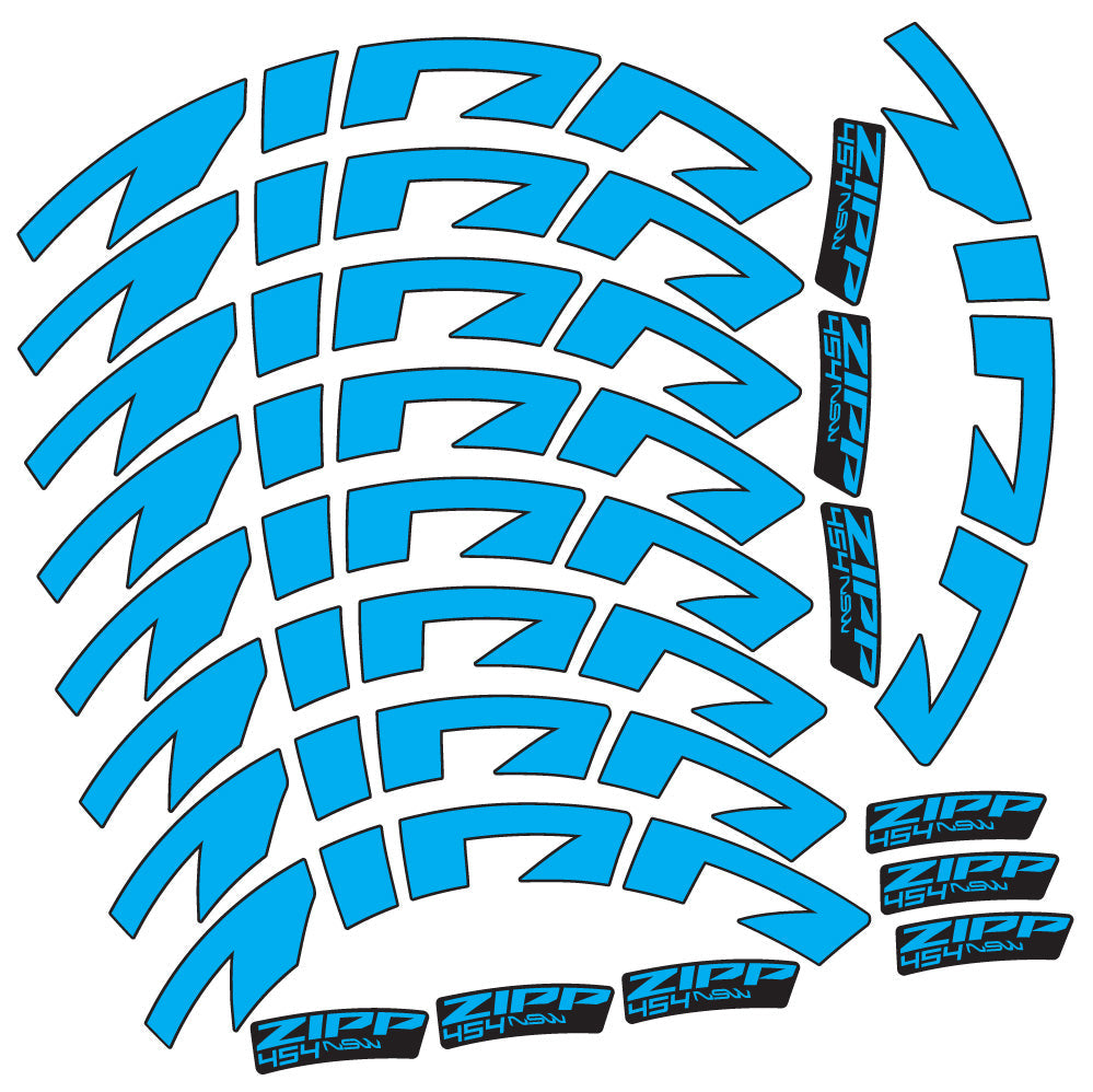 Stickers Zipp 454 NSW compatibles - Autocollants roue vélo route