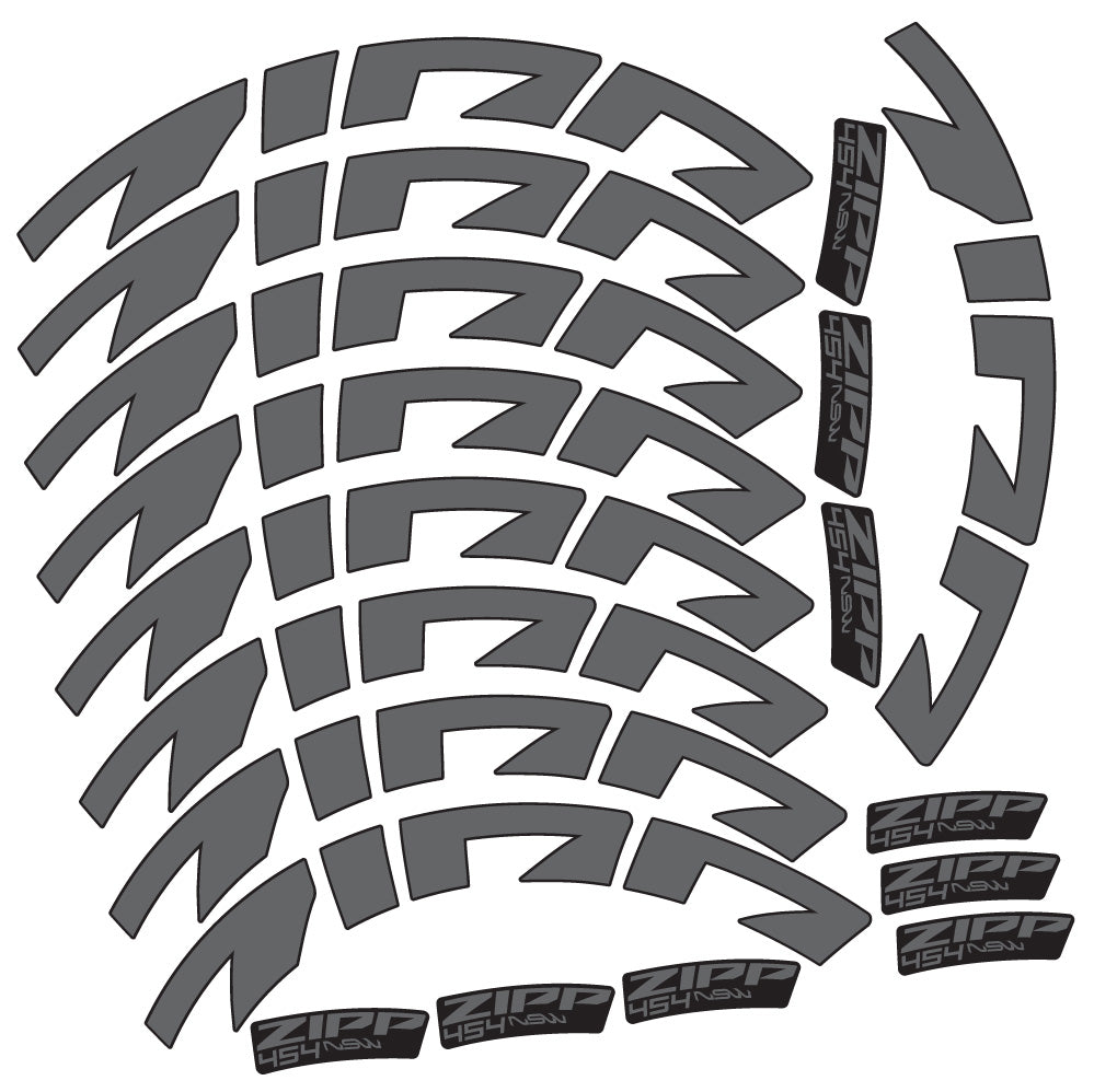 Stickers Zipp 454 NSW compatibles - Autocollants roue vélo route