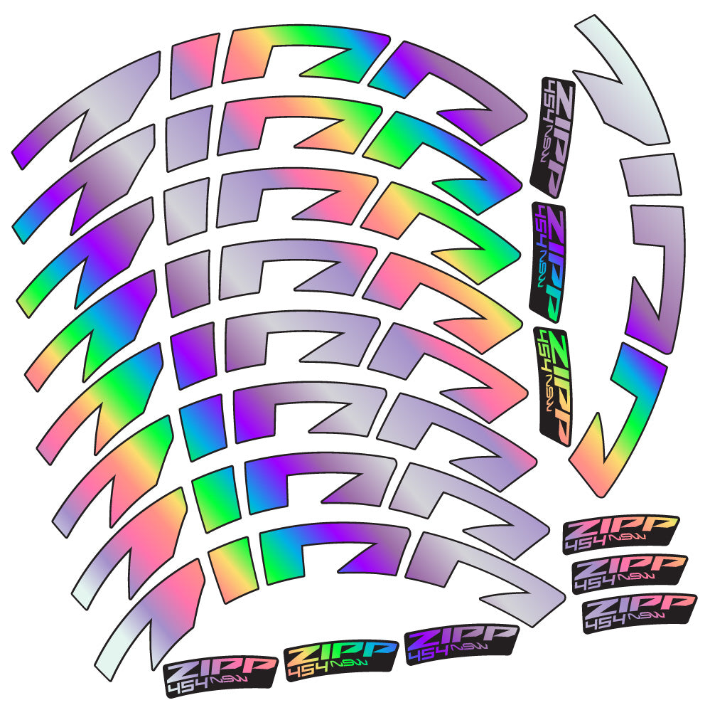 Stickers Zipp 454 NSW compatibles Autocollants roues Route