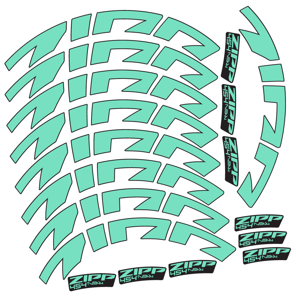 Stickers Zipp 454 NSW compatibles - Autocollants roue vélo route