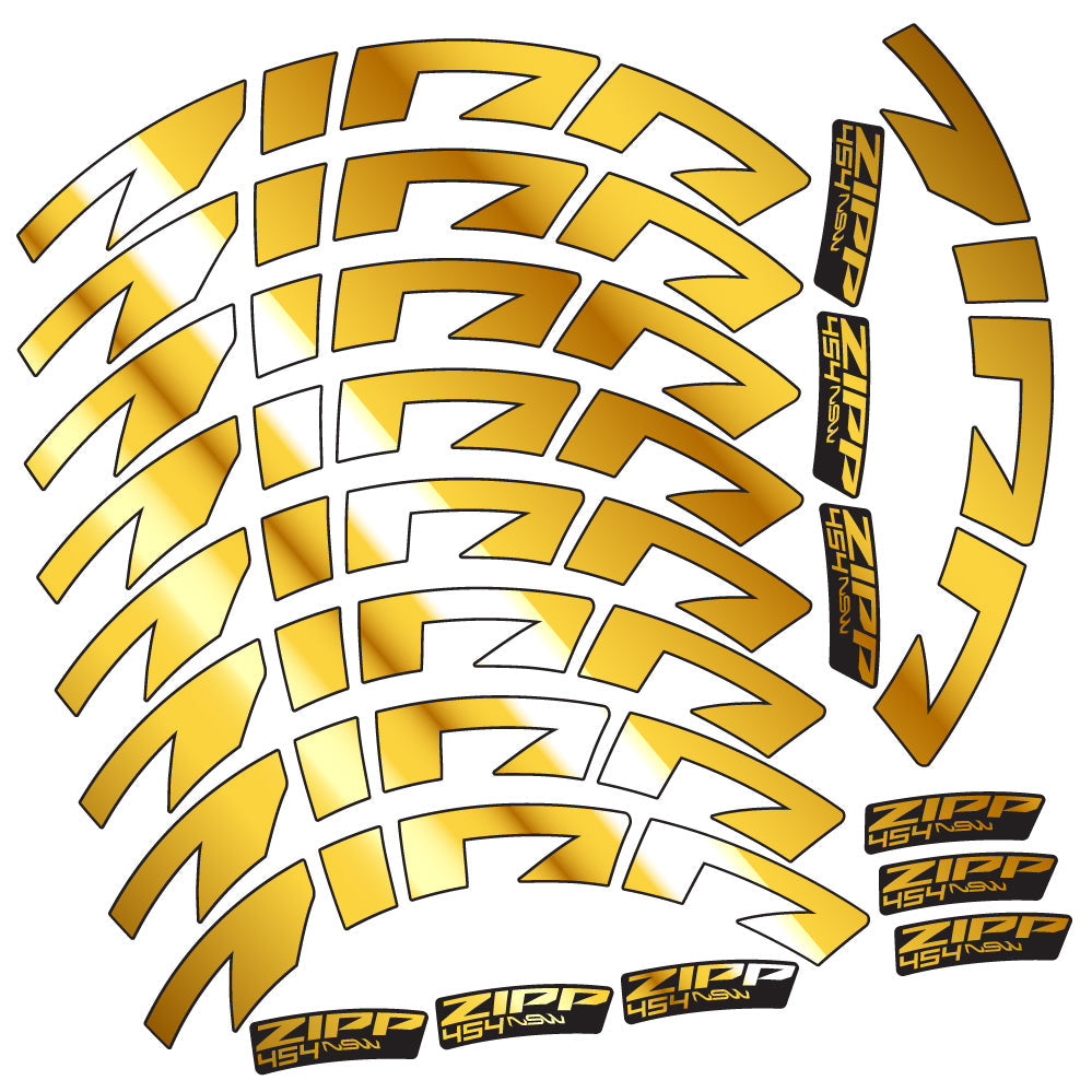 Stickers Zipp 454 NSW compatibles - Autocollants roue vélo route