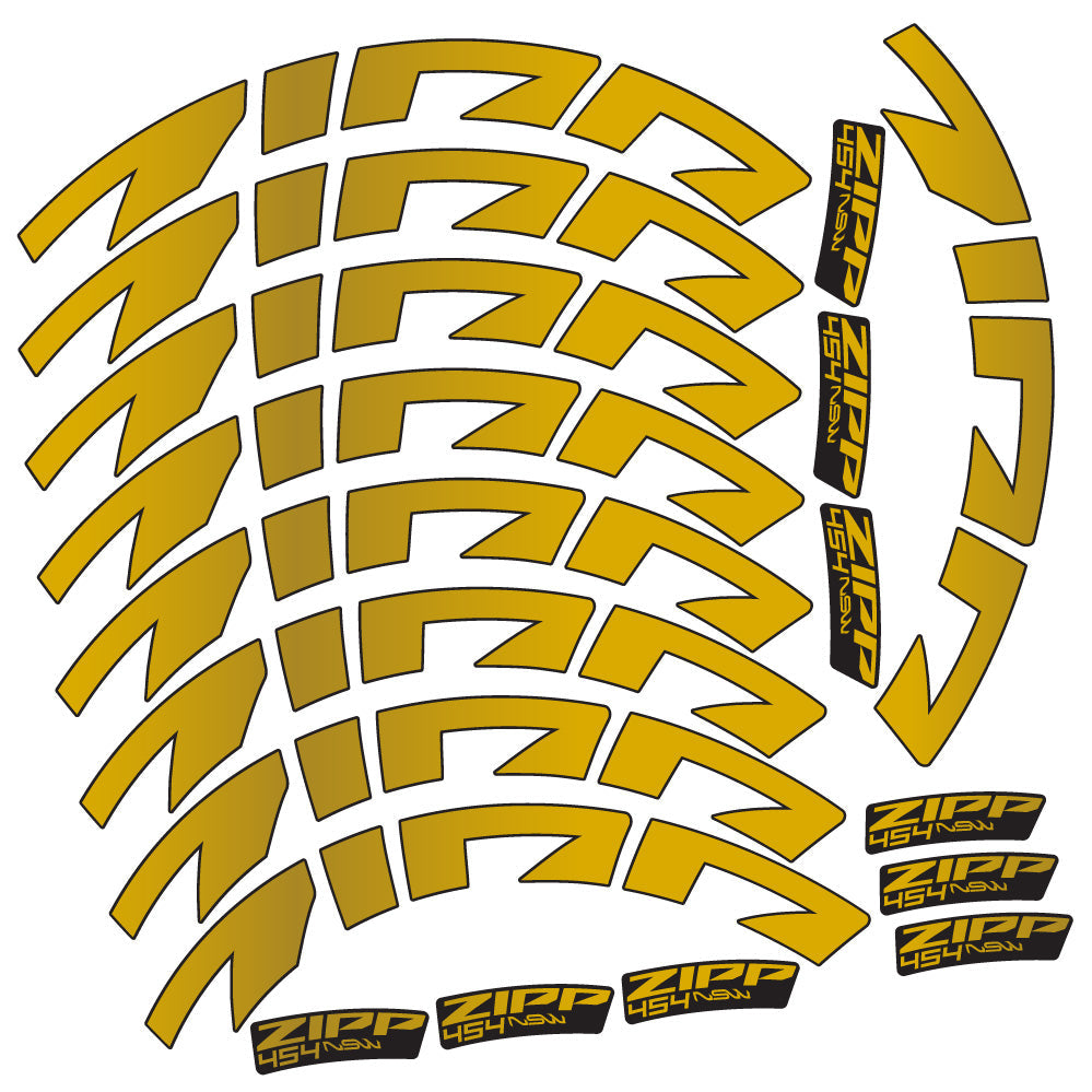 Stickers Zipp 454 NSW compatibles Autocollants roues Route
