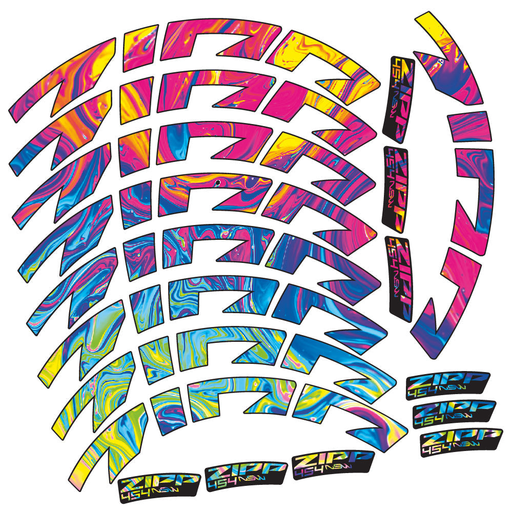 Stickers Zipp 454 NSW compatibles Autocollants roues Route