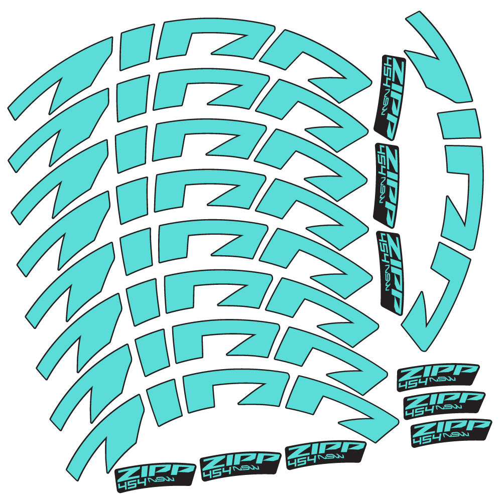 Stickers Zipp 454 NSW compatibles - Autocollants roue vélo route
