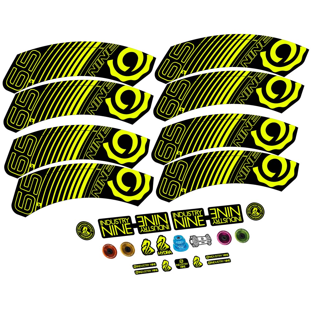 Stickers Industry Nine i9.65 Carbon compatibles Autocollants roues Route