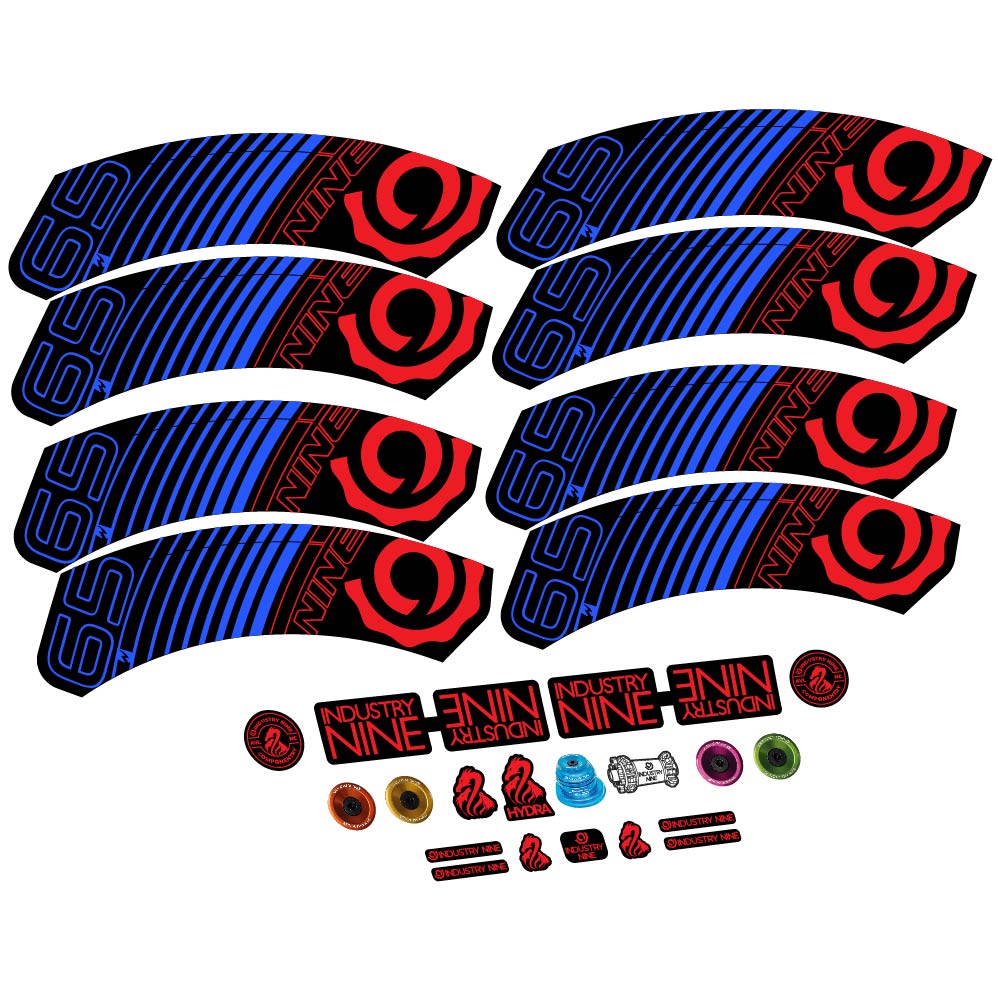 Stickers Industry Nine i9.65 Carbon compatibles Autocollants roues Route