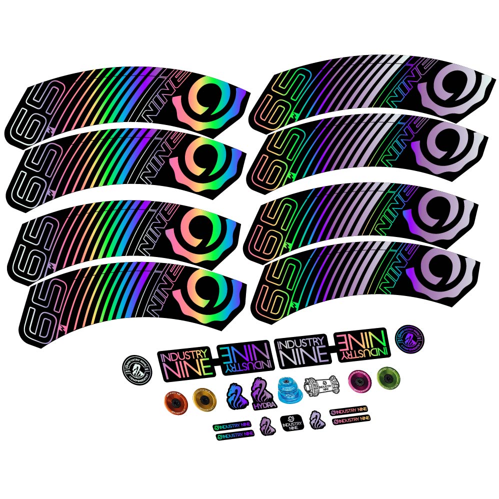 Stickers Industry Nine i9.65 Carbon compatibles Autocollants roues Route