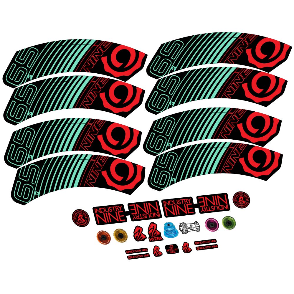 Stickers Industry Nine i9.65 Carbon compatibles Autocollants roues Route
