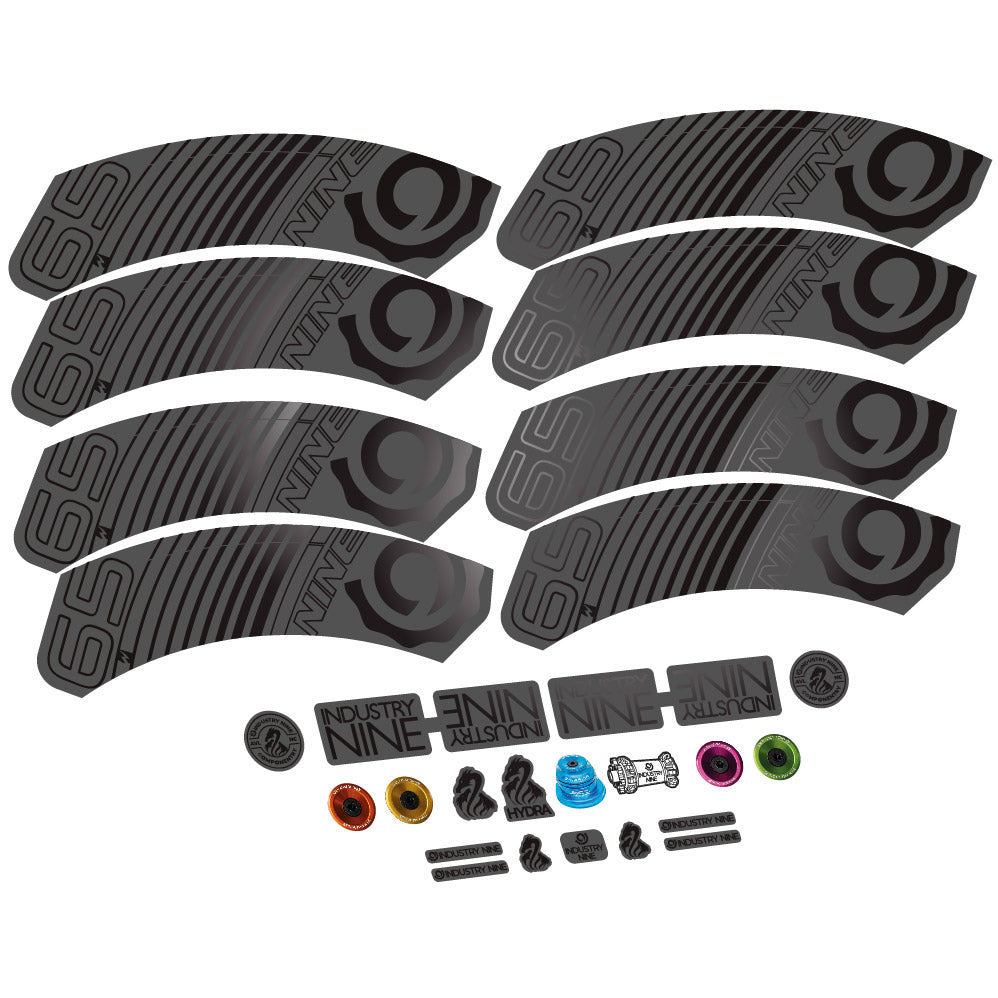 Stickers Industry Nine i9.65 Carbon compatibles Autocollants roues Route