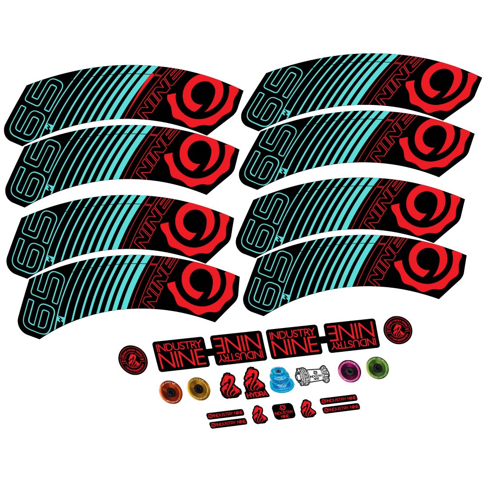 Stickers Industry Nine i9.65 Carbon compatibles Autocollants roues Route