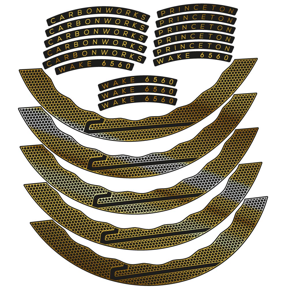 Stickers Princeton Carbon Works Wake 6560 compatibles Autocollants roues Route