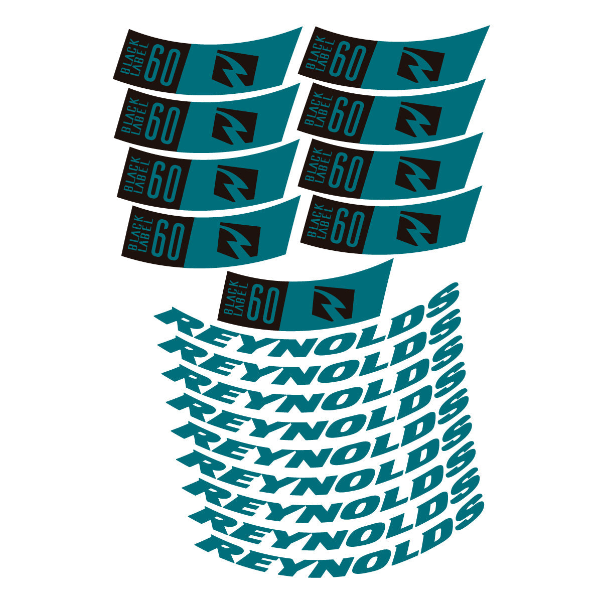 Dark Turquoise decal for Reynolds BL60 2026 road wheel 60mm – bike sticker vinyl