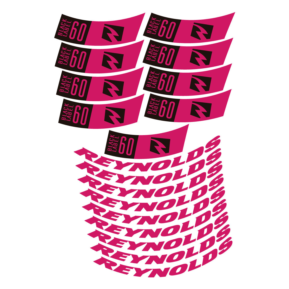 Dark Pink decal for Reynolds BL60 2026 road wheel 60mm – bike sticker vinyl