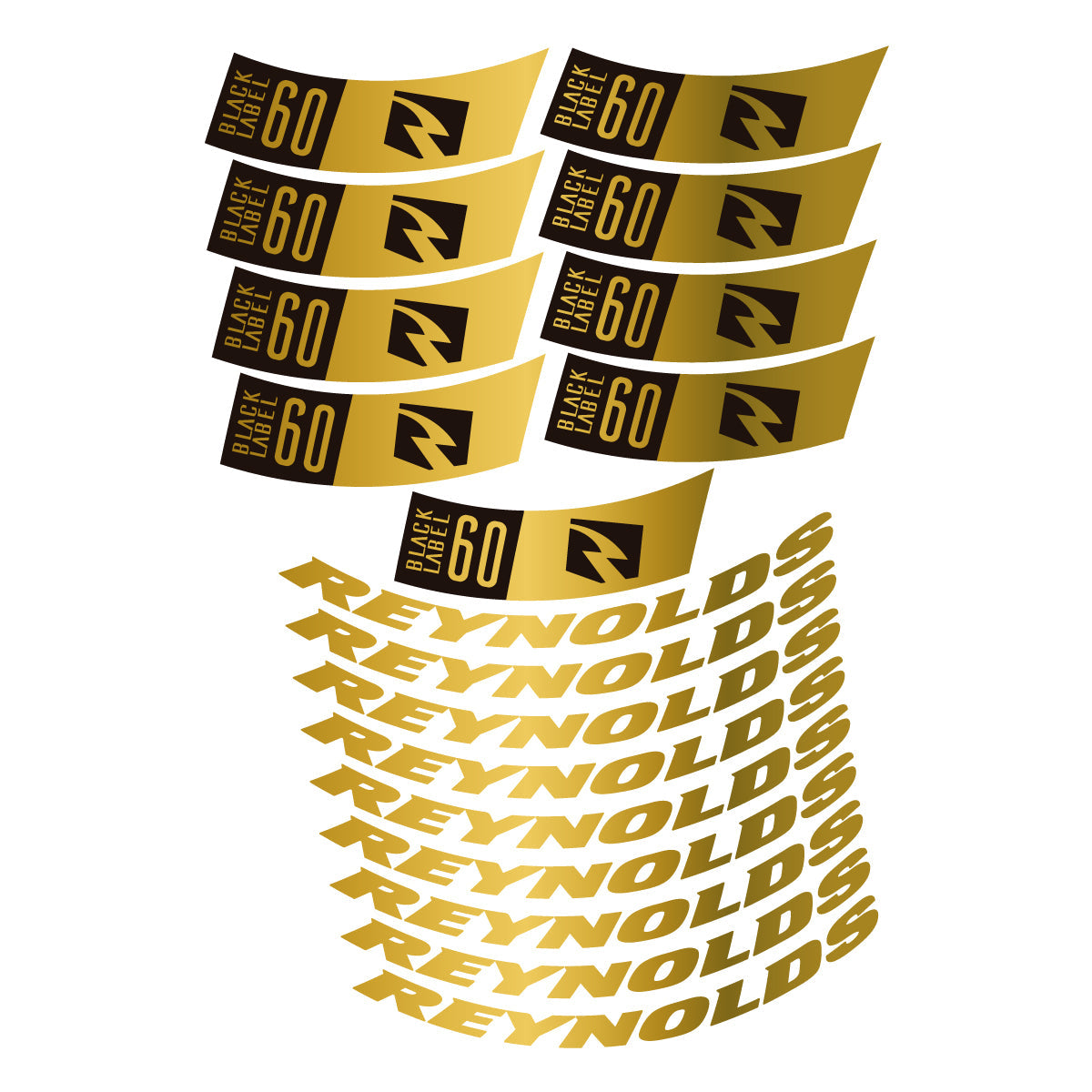Gold decal for Reynolds BL60 2026 road wheel 60mm – bike sticker vinyl