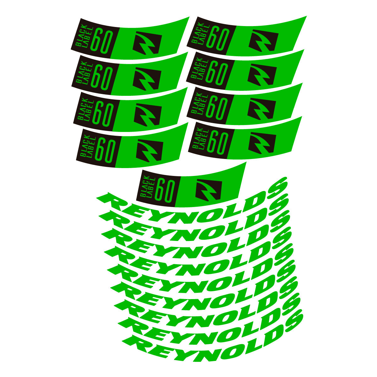 Grass Green decal for Reynolds BL60 2026 road wheel 60mm – bike sticker vinyl