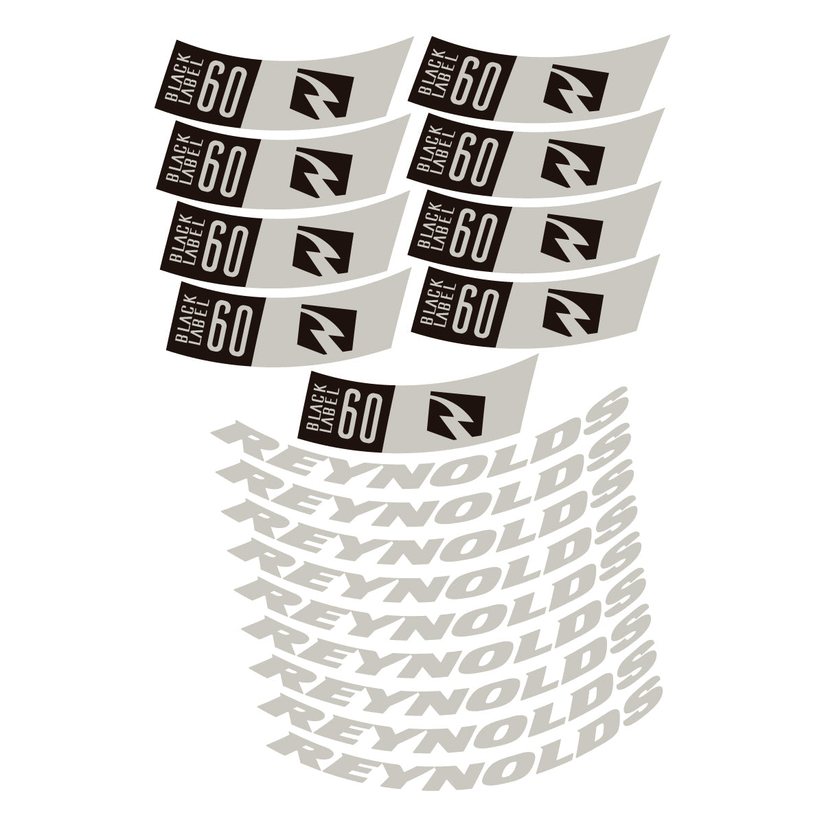 Light Grey decal for Reynolds BL60 2026 road wheel 60mm – bike sticker vinyl