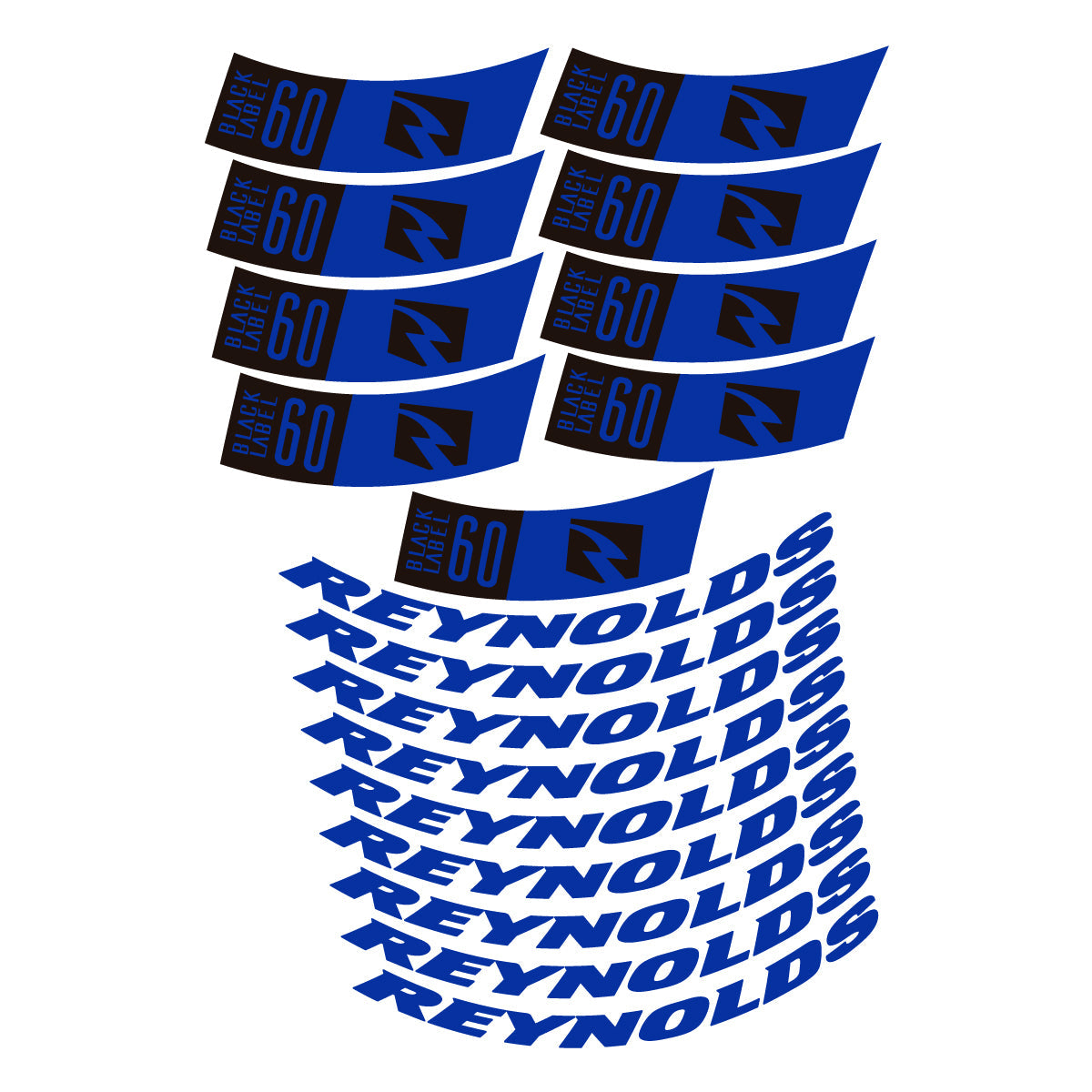 Ultramarine Blue decal for Reynolds BL60 2026 road wheel 60mm – bike sticker vinyl