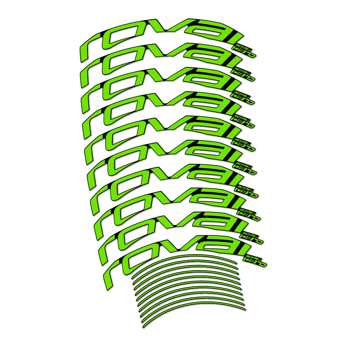 Apple Green decal for Roval CL 60 Rim Brake road wheel 60mm – bike sticker vinyl