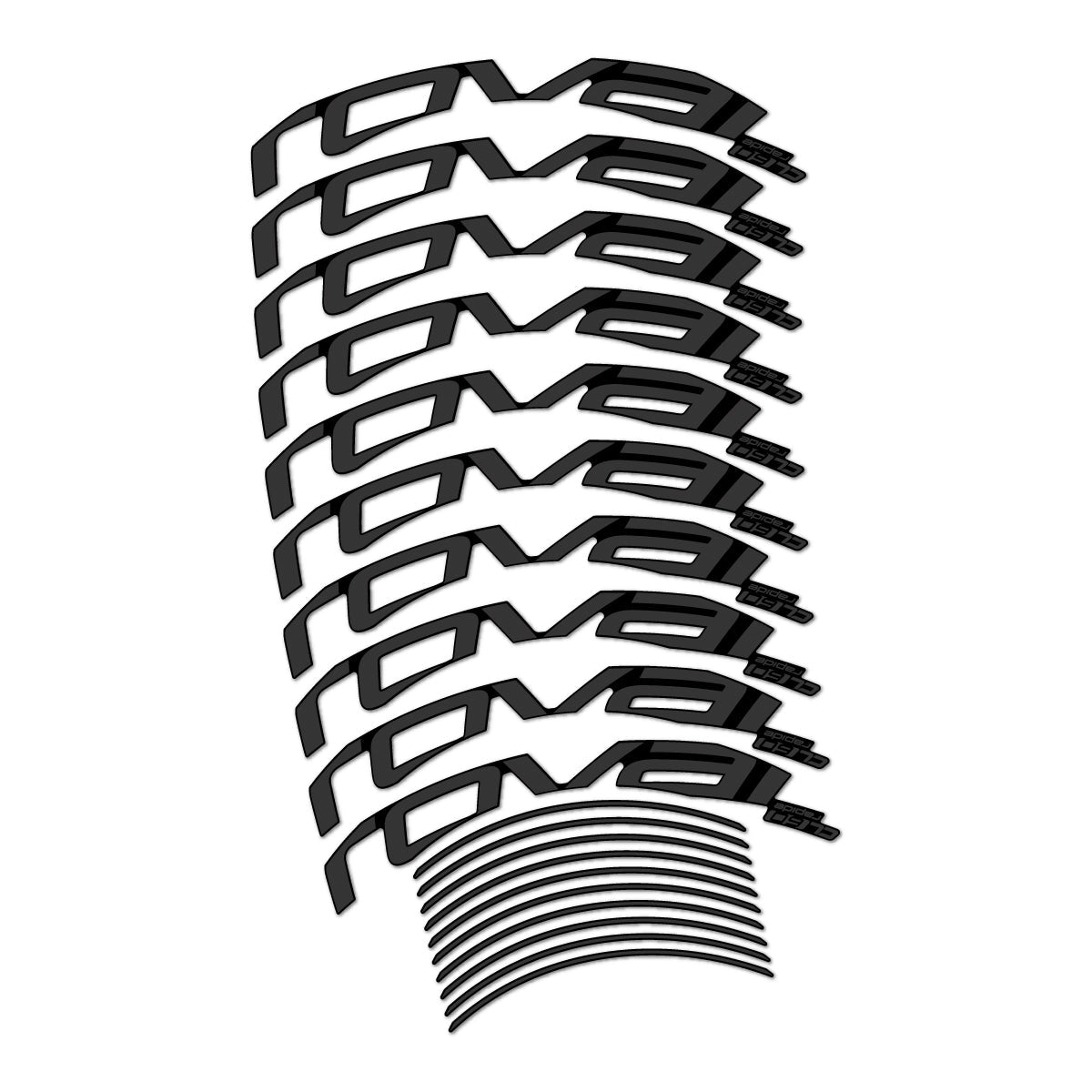 Very Dark Grey decal for Roval CL 60 Rim Brake road wheel 60mm – bike sticker vinyl