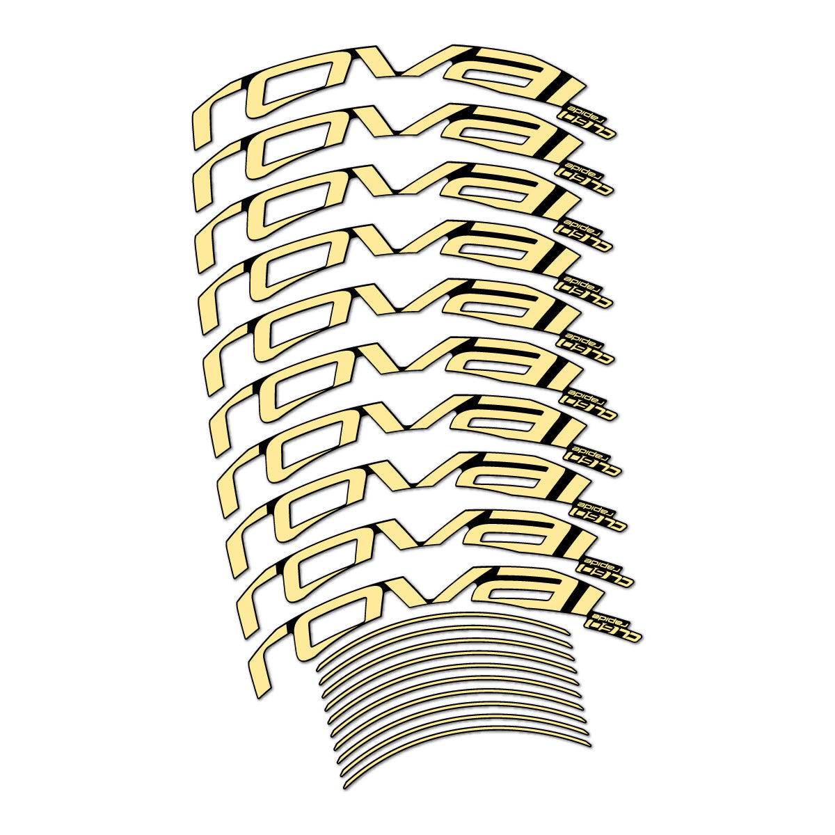 Cream decal for Roval CL 60 Rim Brake road wheel 60mm – bike sticker vinyl