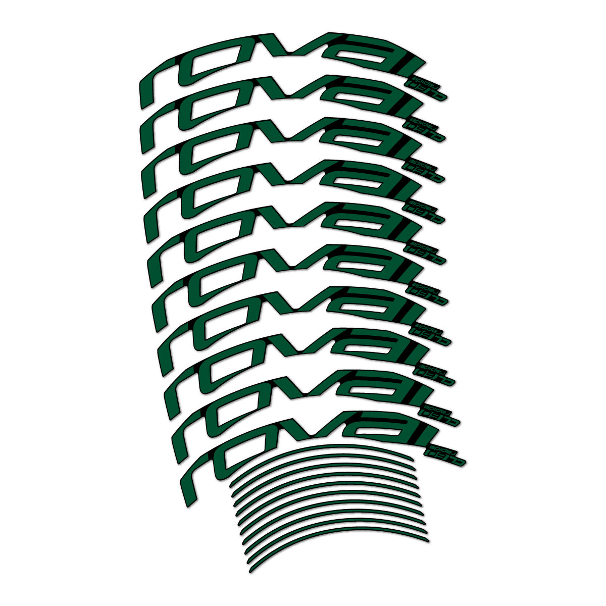 Dark Green decal for Roval CL 60 Rim Brake road wheel 60mm – bike sticker vinyl