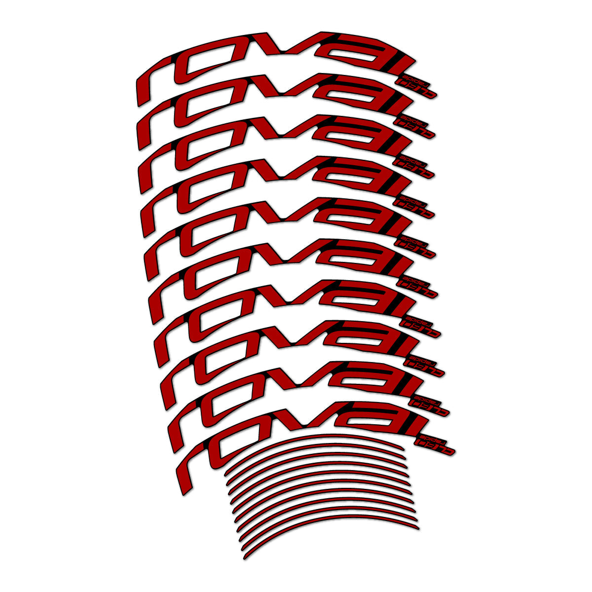 Dark Red decal for Roval CL 60 Rim Brake road wheel 60mm – bike sticker vinyl