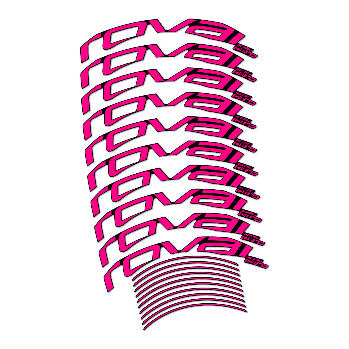 Fuchsia decal for Roval CL 60 Rim Brake road wheel 60mm – bike sticker vinyl