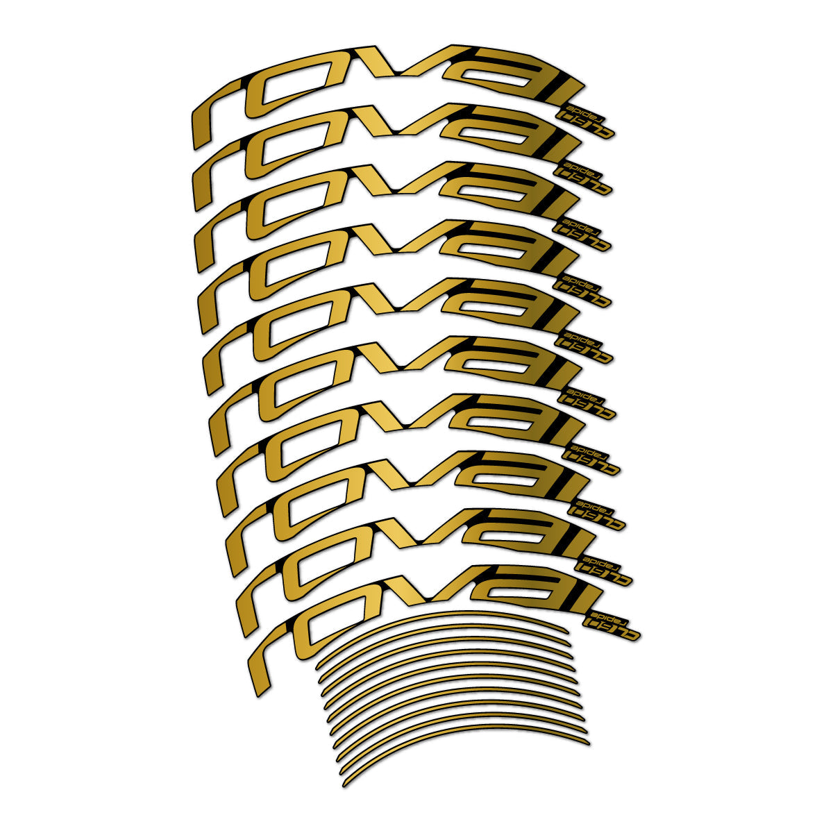 Gold decal for Roval CL 60 Rim Brake road wheel 60mm – bike sticker vinyl