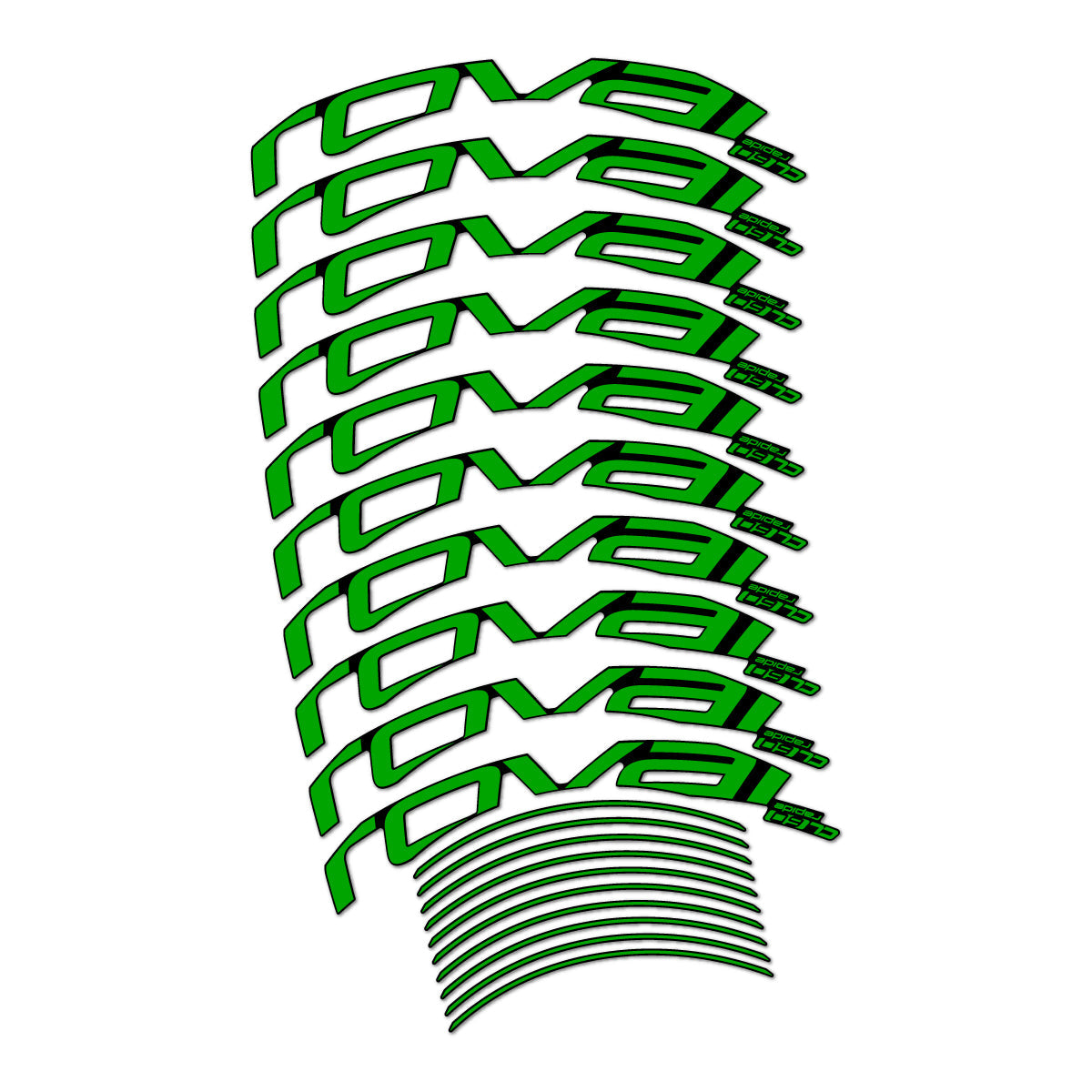 Green decal for Roval CL 60 Rim Brake road wheel 60mm – bike sticker vinyl