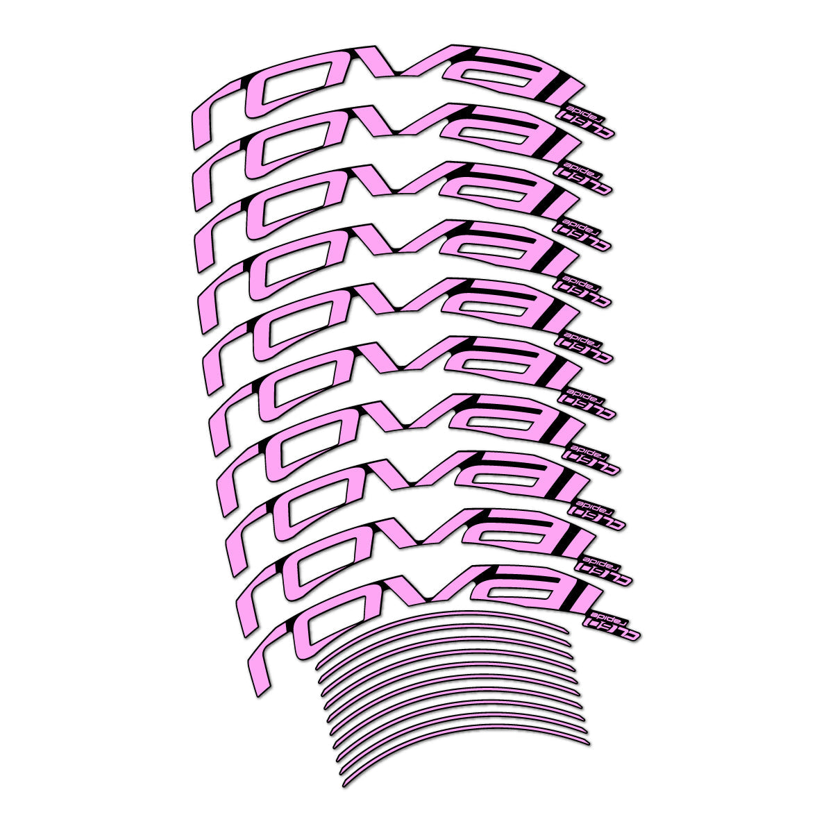 Light Lilac decal for Roval CL 60 Rim Brake road wheel 60mm – bike sticker vinyl