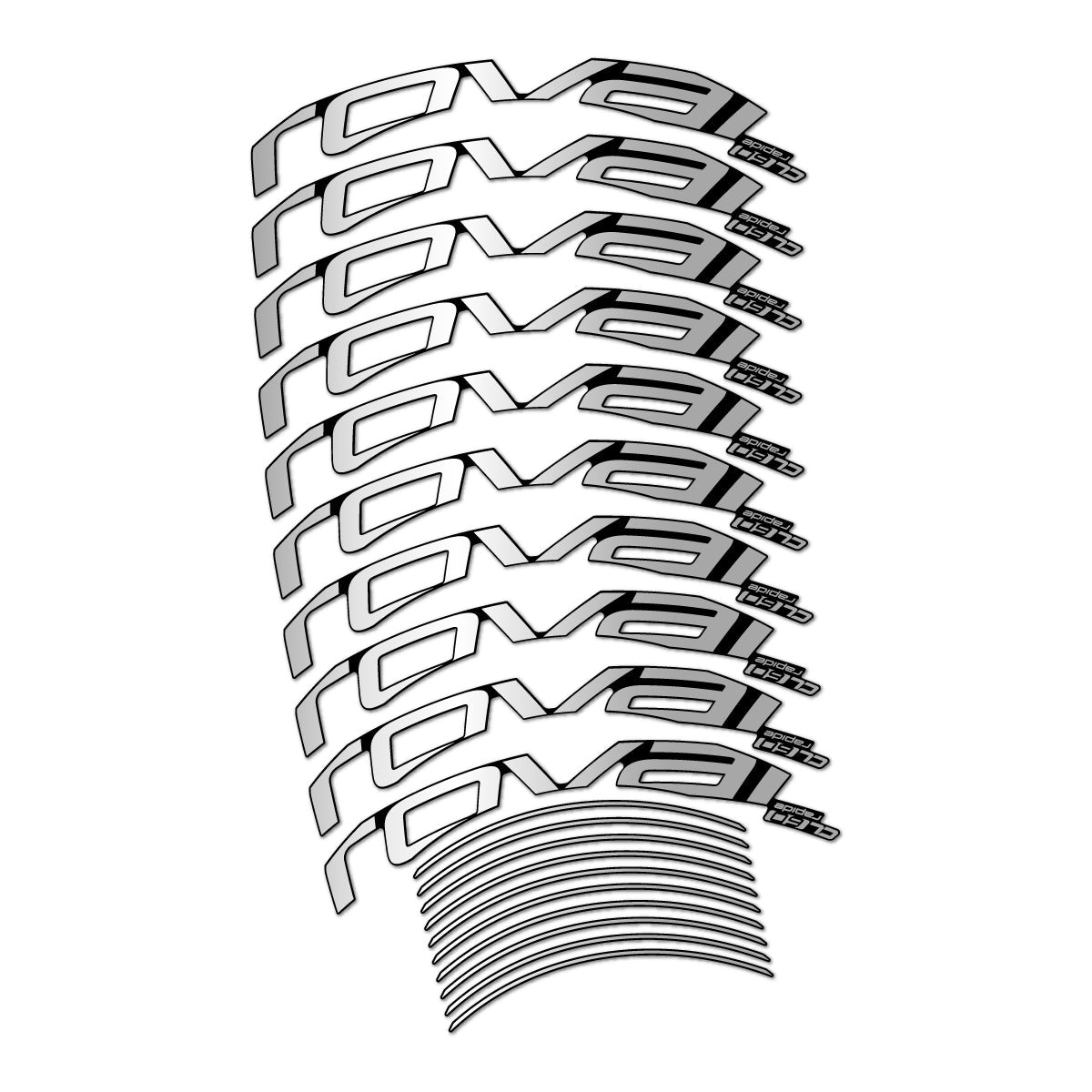 Light Silver decal for Roval CL 60 Rim Brake road wheel 60mm – bike sticker vinyl