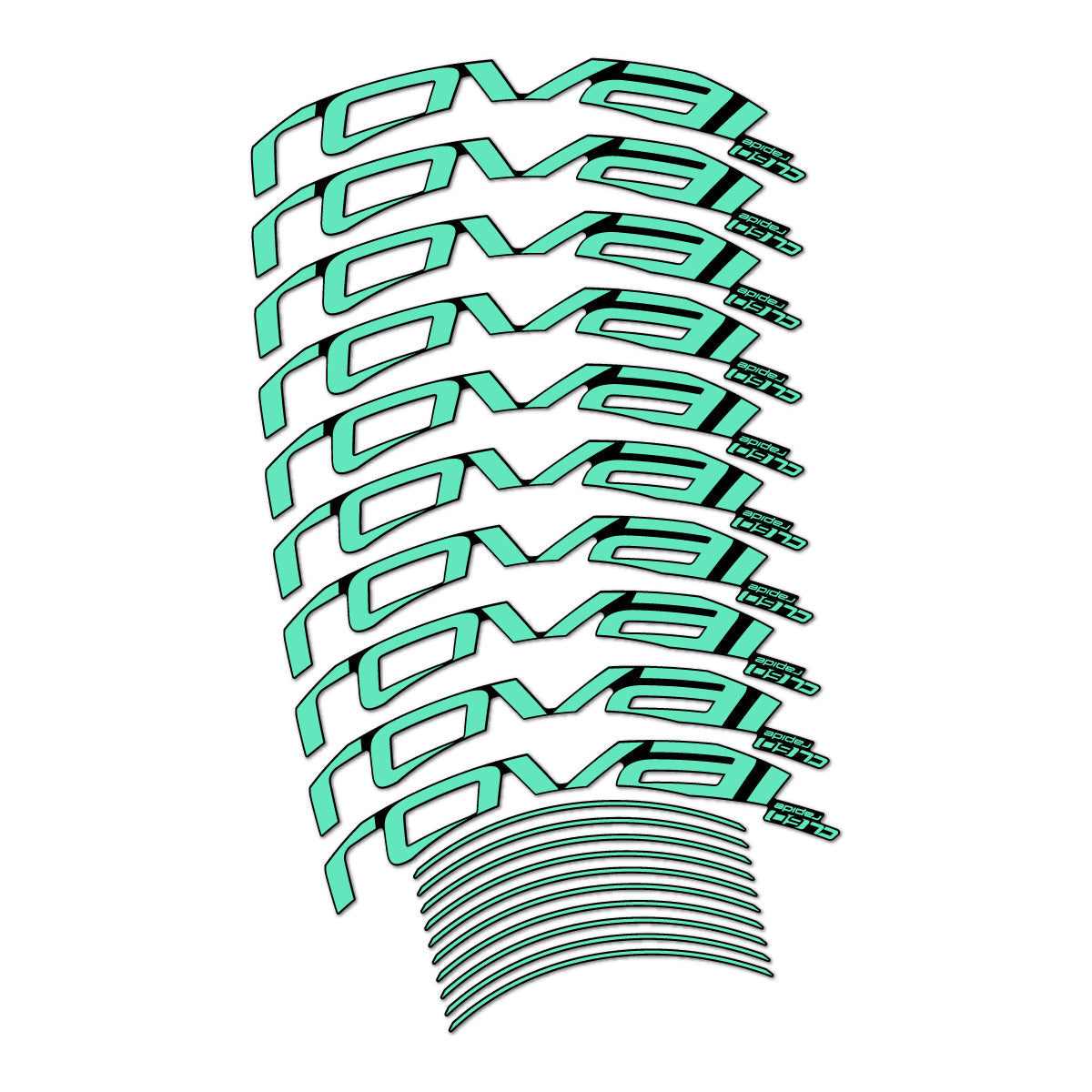 Mint decal for Roval CL 60 Rim Brake road wheel 60mm – bike sticker vinyl